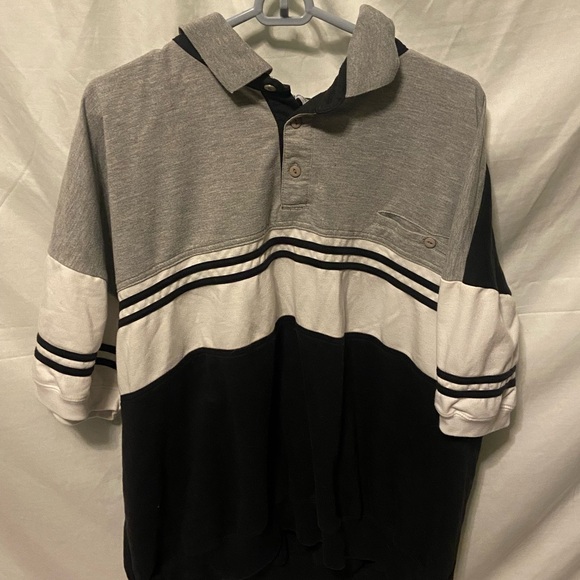 Justin Blake, golf polo, 4x, black and white, plus size, big and tall - Picture 9 of 9